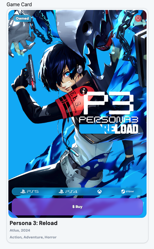 game card figma design