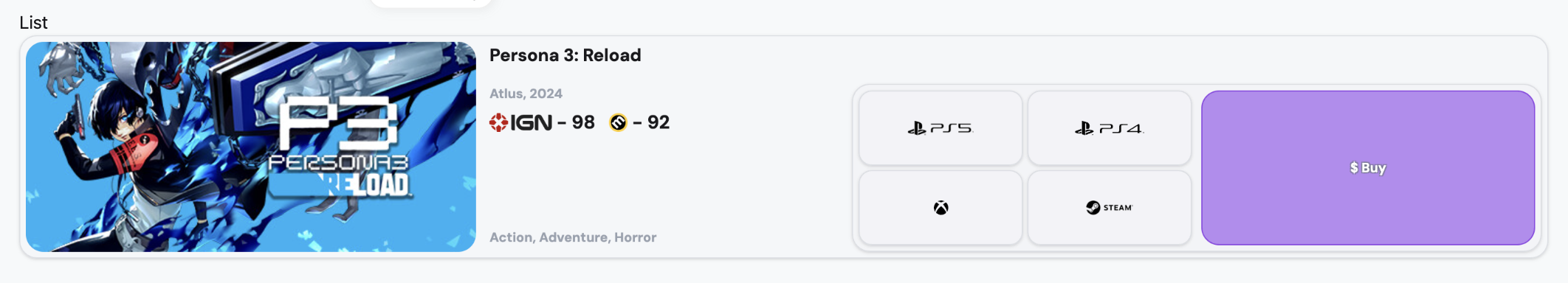 list card large figma design