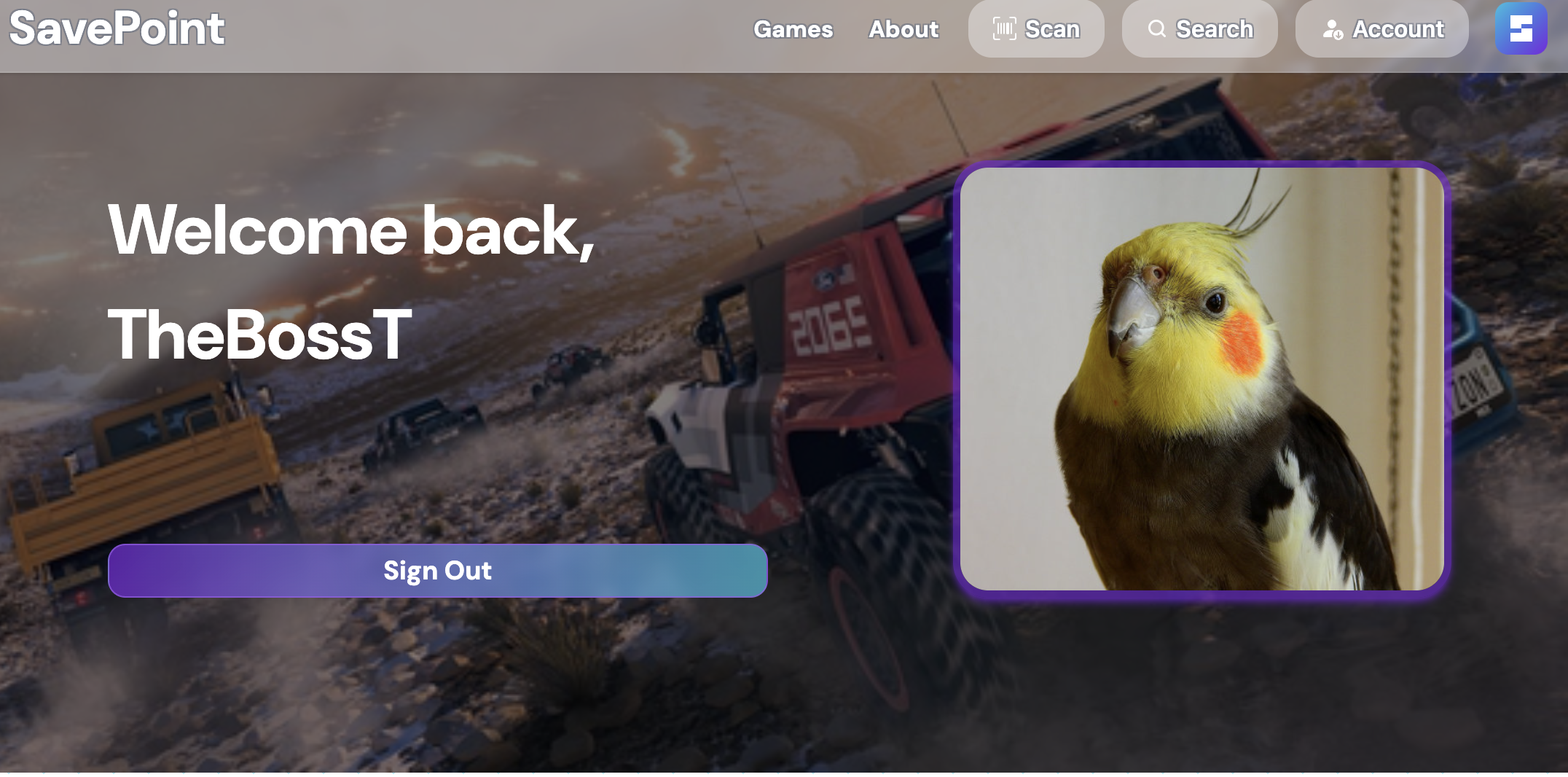 account page
