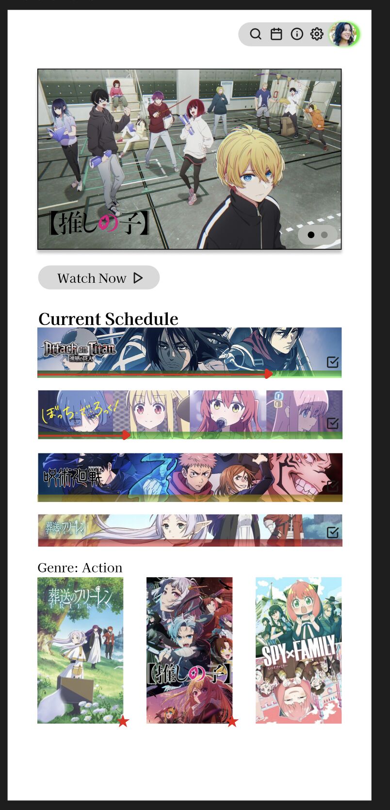 Figma Design for AnimeTracker App